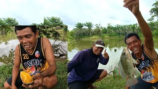 Pamimingwit sa dam at pag ihaw ng camoteng lagat..