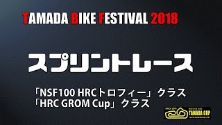 タマダバイク祭2018 ｽﾌﾟﾘﾝﾄﾚｰｽ「NSF100 HRCﾄﾛﾌｨｰ」「HRC GROM Cup」ｸﾗｽ