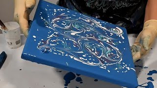 Achieve MESMERIZING Acrylic Pour Art with This Simple Technique: Paint Drips and Marble