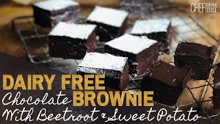 Healthy Chocolate Brownie With Beetroot And Sweet Potato | Dairy-Free and Vegan Recipe