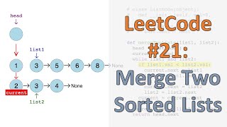 LeetCode 21: Merge Two Sorted Lists (Visualization)