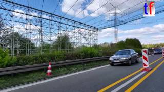 Drive-By / Vorbeifahrt Sanierung B 14 Waiblingen - Schwaikheim, Germany, 18.04.2015.