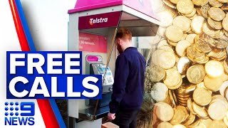 Telstra makes all payphones free | 9 News Australia