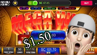 Mega Win!!! $1.50 Bet - Awesome run on Long Zhi Bao Zang - Chumba Casino