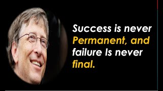 Best Life Changing  Inspirational Quotes  By Bill Gates Video In English