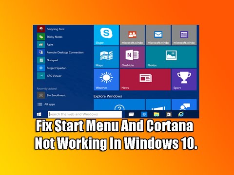 Fix Start Menu And Cortana Not Working In Windows 10 Fix Start Menu And Cortana Not Working In Windows 10
