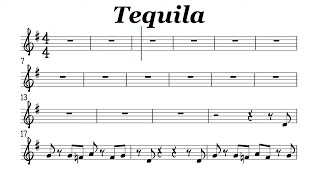 Tequila Tenor Soprano Clarinet Trumpet Sheet Music Backing Track Play Along Partitura