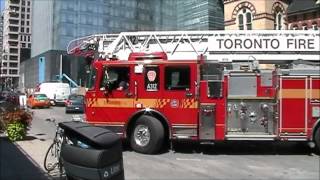 Toronto Fire Aerial 312 Responding For Alarm Bells