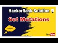 Set Mutations || HackerRank Solution || Sets in Python