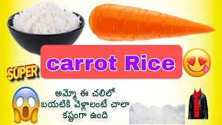 Carrot Rice first time చేశాను కానీ చాలా బాగుంది| ఈ చలిలో బయటికి వెళ్లాలంటే చాలా కష్టంగా ఉంది|