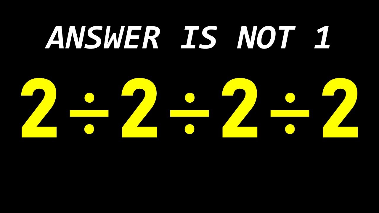 This Math Problem Tricks Everyone Youtube