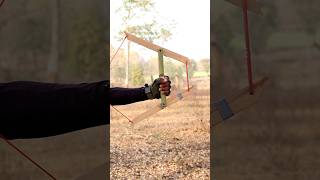 Bamboo Archer And Bow With Rubber Band #diy #craft #youtubeshorts #wood #bamboo