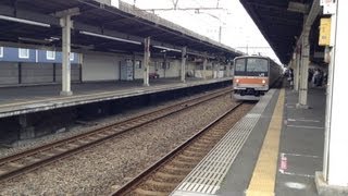 JR東日本205系（8両）府中本町行　市川塩浜駅に到着