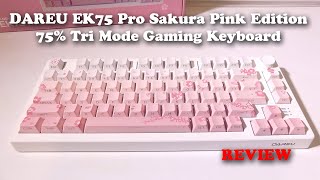 DAREU EK75 Pro Sakura Pink Edition Gaming Keyboard REVIEW