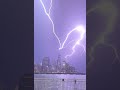 World Trade Center getting struck by lightning