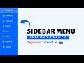 How to Create Sidebar Menu using HTML and CSS Step by Step