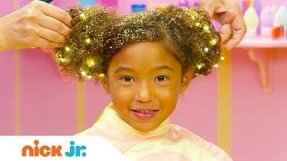 How to Create a Hair Buns w/ Sparkles Tutorial ✨| Sunny Day’s Style Files | Nick Jr.