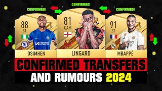FIFA 24 | NEW CONFIRMED TRANSFERS & RUMOURS! 🤪🔥 ft. Lingard, Osimhen, Mbappe... etc