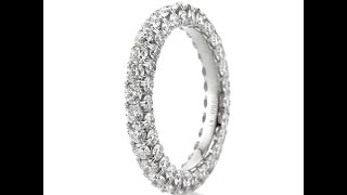 Mark Broumand -  3.25ct Round Brilliant Cut Diamond Three-Sided Eternity Band