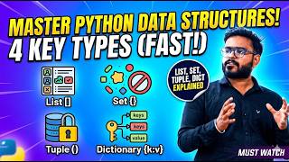 Python Data Structures Explained in 20 Minutes | List, Tuple, Set, Dictionary