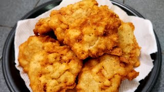 Menu sarapan yang mudah hanya menggunakan 3 bahan sahaja | Cucur Kelapa Parut ~ papakitchen-014