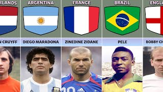All Time Best Soccer Players From Different Countries