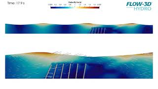 Simplified Model of a Submerged Canopy | FLOW-3D HYDRO