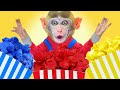 Bon Bon Monkey eat Colorful Popcorn | JOA Animal