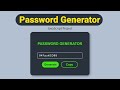 π Build a Secure Password Generator 2025: HTML, CSS & JavaScript Tutorial | MZCode01 π» #coding #css