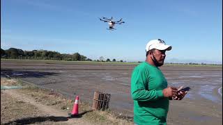 Broadcasting rice seeds using drone