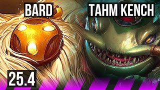 BARD & Ezreal vs TAHM KENCH & Corki (SUP) | 0/3/17 | KR Diamond | 25.4