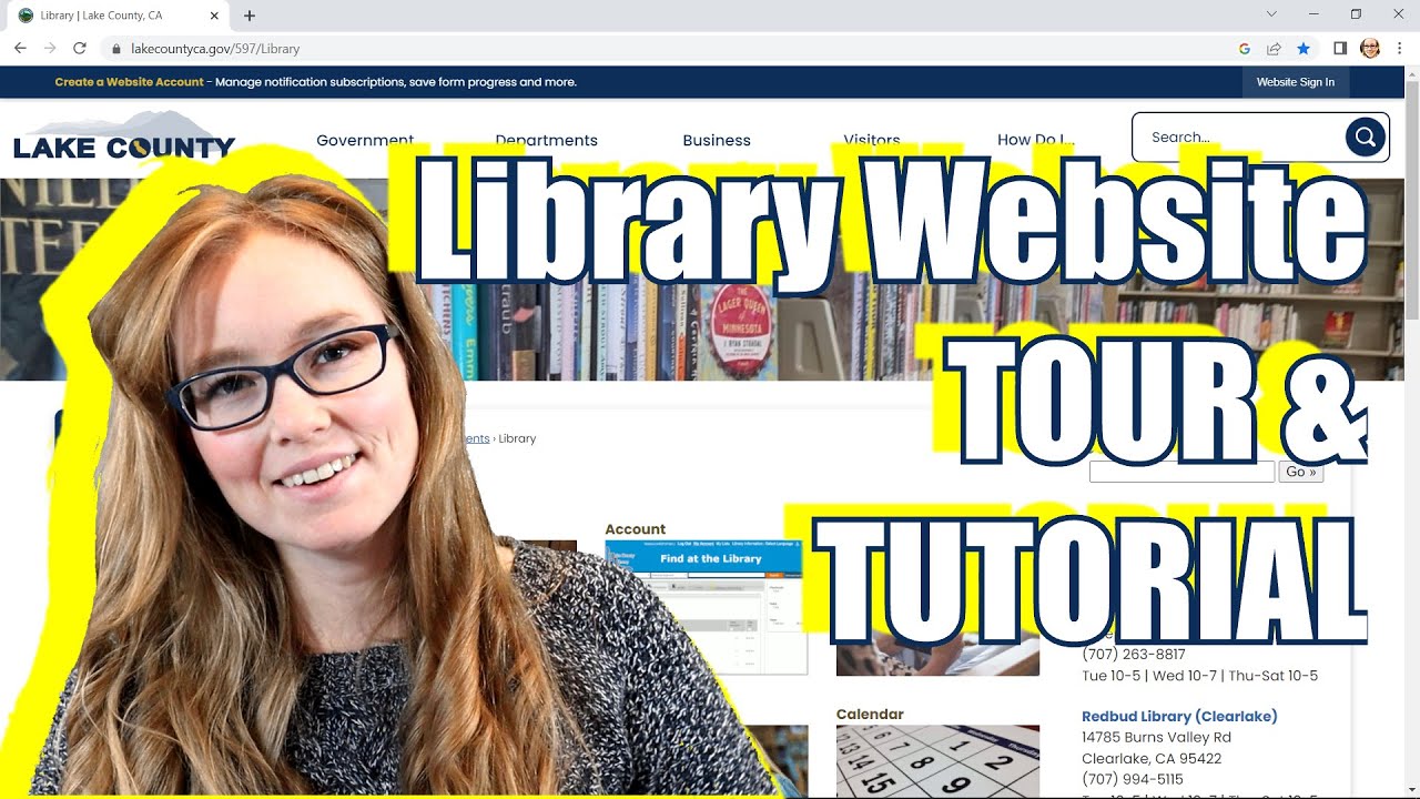 New Library Website Tour Tutorial Youtube