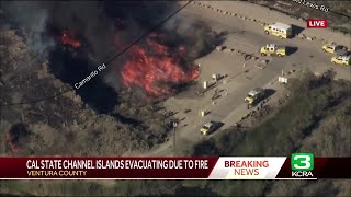 Large Laguna Fire in Oxnard burns near CSU Channel Islands