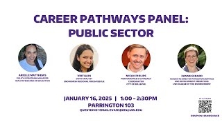 Career Pathway Panel: Public Sector