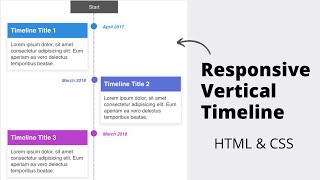 Create Responsive Vertical Timeline using HTML & CSS