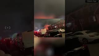 Fiery aftermath of small plane crash in Philadelphia