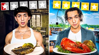 Eating Only 1 Star VS 5 Star Food!