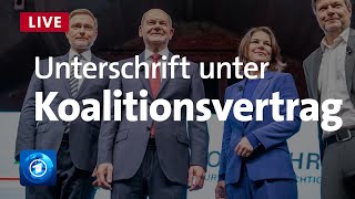 SPD, FDP und Grüne unterschreiben Koalitionsvertrag