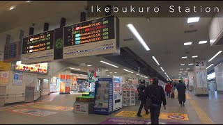 東武東上線 池袋駅構内/Tobu Line Ikebukuro Station【4K HDR】