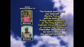 Martha Polius ~ Short Obituary