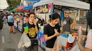 ตลาดนัดถนนคนเดินอุดร Udonthani Walking Street Night Market Vlog 02/10/2017