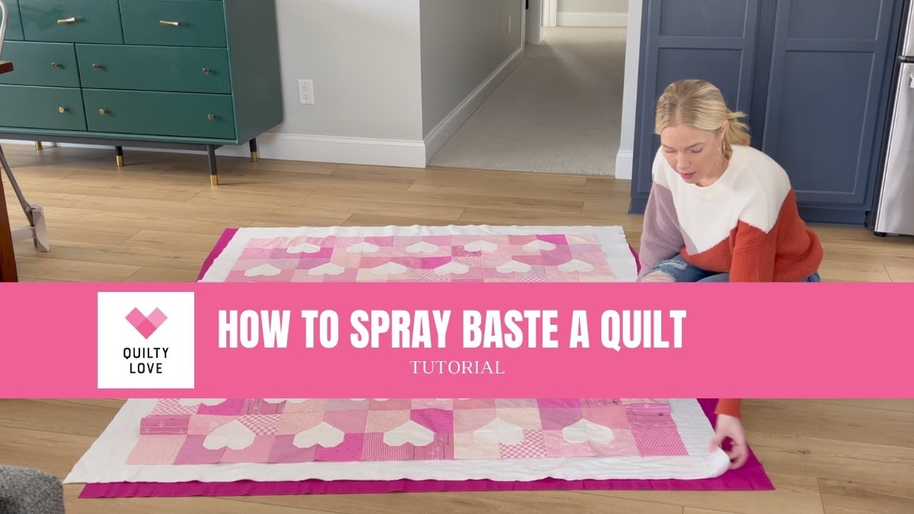 Spray Basting - How To Spray Baste A Quilt - YouTube