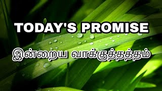 TODAY GOD'S PROMISE | இன்று கர்த்தருடைய வாக்குத்தத்தம் |