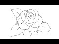 How to draw a rose - Easy step-by-step drawing lessons for kids