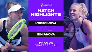 Barbora Krejcikova vs. Katerina Siniakova | 2021 Prague Quarterfinal | WTA Match Highlights