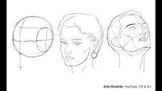 Cómo dibujar un rostro desde cualquier ángulo - Método de Andrew Loomis