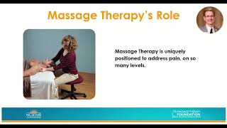 Research Webinar Part V  Massage Therapy for Pain Management