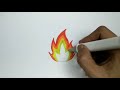 How to Draw a Fire - FourN Drawing