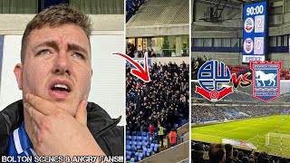 BOLTON WANDERERS VS IPSWICH TOWN | 2-0 | BOLTON FANS GO CRAZY, THOGDAD CHANT & SHOCKING AWAY LOSS!!!