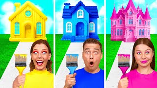 One Colored House Challenge | Funny Situations by Fun Teen